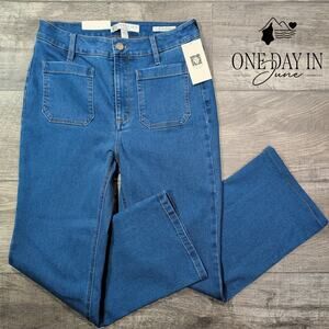 Anne Klein High Rise Crop Boot Jeans Size 4